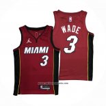Camiseta Miami Heat Dwyane Wade #3 Statement 2020-21 Rojo