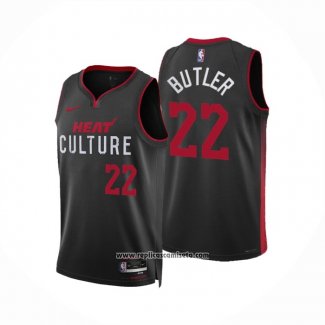 Camiseta Miami Heat Jimmy Butler #22 Ciudad 2023-24 Negro