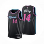 Camiseta Miami Heat Tyler Herro NO 14 Ciudad 2025-26 Negro