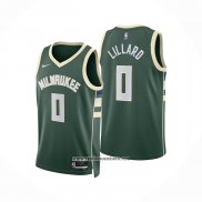 Camiseta Milwaukee Bucks Damian Lillard #0 Icon Verde