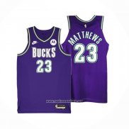 Camiseta Milwaukee Bucks Wesley Matthews #23 Classic 2022-23 Violeta