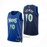 Camiseta Minnesota Timberwolves Jake Layman #10 Ciudad 2021-22 Azul