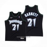 Camiseta Minnesota Timberwolves Kevin Garnett #21 Classic Negro