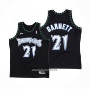 Camiseta Minnesota Timberwolves Kevin Garnett #21 Classic Negro