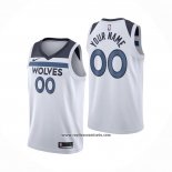 Camiseta Minnesota Timberwolves Personalizada Association 2020-21 Blanco