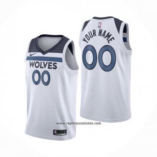 Camiseta Minnesota Timberwolves Personalizada Association 2020-21 Blanco