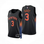 Camiseta New York Knicks Josh Hart NO 3 Statement 2025-26 Negro
