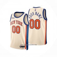 Camiseta New York Knicks Personalizada Ciudad 2025-26 Crema