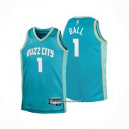 Camiseta Nino Charlotte Hornets Lamelo Ball #1 Ciudad 2023-24 Verde