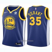 Camiseta Nino Golden State Warriors Kevin Durant #35 2017-18 Azul