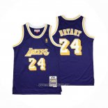 Camiseta Nino Los Angeles Lakers Kobe Bryant #24 Mitchell & Ness 2007-08 Violeta