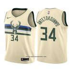 Camiseta Nino Milwaukee Bucks Giannis Antetokounmpo #34 Ciudad Crema