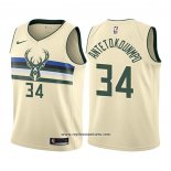 Camiseta Nino Milwaukee Bucks Giannis Antetokounmpo #34 Ciudad Crema