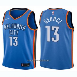 Camiseta Nino Oklahoma City Thunder Paul George #13 Icon 2017-18 Azul