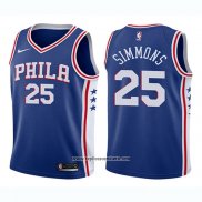 Camiseta Nino Philadelphia 76ers Ben Simmons #25 Icon 2017-18 Azul