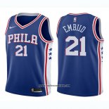 Camiseta Nino Philadelphia 76ers Joel Embiid #21 Icon 2017-18 Azul