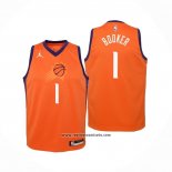 Camiseta Nino Phoenix Suns Devin Booker #1 Statement 2020-21 Naranja