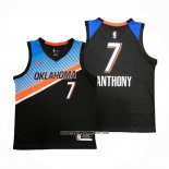 Camiseta Oklahoma City Thunder Carmelo Anthony #7 Ciudad 2020-21 Negro