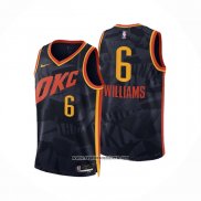 Camiseta Oklahoma City Thunder Jaylin Williams #6 Ciudad 2023-24 Negro