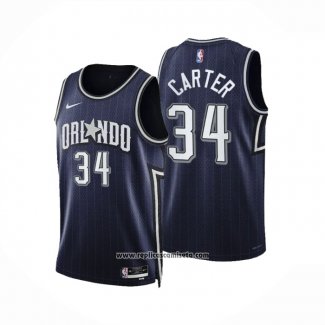 Camiseta Orlando Magic Wendell Carter #34 Ciudad 2023-24 Azul