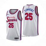 Camiseta Philadelphia 76ers Ben Simmons #25 Classic 2019-20 Blanco