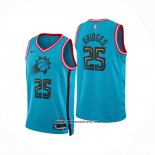 Camiseta Phoenix Suns Mikal Bridges #25 Ciudad 2022-23 Azul