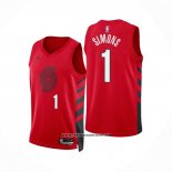 Camiseta Portland Trail Blazers Anfernee Simons #1 Statement 2022-23 Rojo