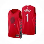 Camiseta Portland Trail Blazers Anfernee Simons NO 1 Statement 2024-25 Rojo
