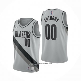 Camiseta Portland Trail Blazers Carmelo Anthony #00 Earned 2020-21 Gris