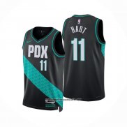 Camiseta Portland Trail Blazers Josh Hart #11 Ciudad 2022-23 Negro