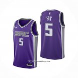 Camiseta Sacramento Kings De'Aaron Fox #5 Icon 2020-21 Violeta