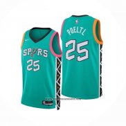 Camiseta San Antonio Spurs Jakob Poeltl #25 Ciudad 2022-23 Verde