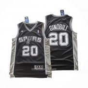 Camiseta San Antonio Spurs Manu Ginobili NO 20 Icon 2025-26 Negro