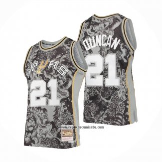 Camiseta San Antonio Spurs Tim Duncan #21 Special Year Of The Tiger Negro.