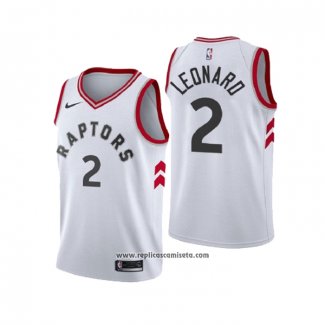 Camiseta Toronto Raptors Kawhi Leonard #2 Association 2018 Blanco