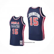 Camiseta USA 1992 Magic Johnson #15 Azul