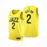 Camiseta Utah Jazz Colin Sexton NO 2 Icon 2024-25 Amarillo