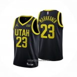 Camiseta Utah Jazz Lauri Markkanen #23 Statement 2022-23 Negro