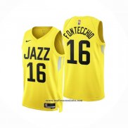 Camiseta Utah Jazz Simone Fontecchio #16 Icon 2022-23 Amarillo