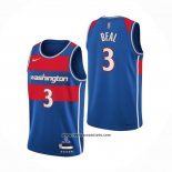 Camiseta Washington Wizards Bradley Beal #3 Ciudad 2021-22 Azul