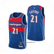 Camiseta Washington Wizards Daniel Gafford #21 Ciudad 2021-22 Azul