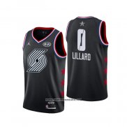 Camiseta All Star 2019 Portland Trail Blazers Damian Lillard #0 Negro