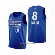 Camiseta All Star 2021 Chicago Bulls Zach Lavine #8 Azul