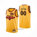 Camiseta Atlanta Hawks Personalizada Ciudad 2021-22 Amarillo