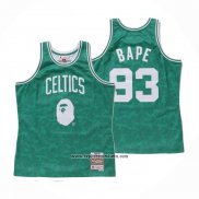 Camiseta Boston Celtics Bape #93 Hardwood Classic Verde