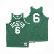 Camiseta Boston Celtics Bill Russell #6 Hardwood Classics 1962-63 Verde