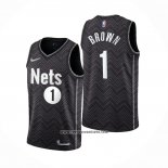 Camiseta Brooklyn Nets Bruce Brown #1 Earned 2020-21 Negro