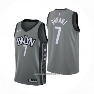 Camiseta Brooklyn Nets Kevin Durant #7 Statement 2019-20 Gris