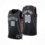 Camiseta Brooklyn Nets Personalizada Ciudad 2025-26 Negro