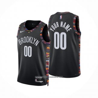 Camiseta Brooklyn Nets Personalizada Ciudad 2025-26 Negro